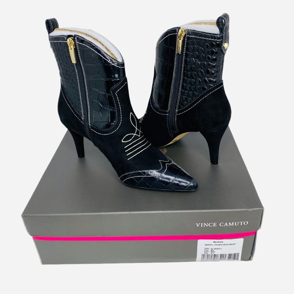 Vince Camuto Leather Saiovell Dress Bootie - Picture 6 of 9